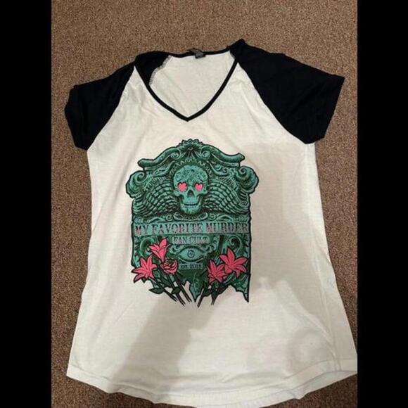 Tops - My Favorite Murder Podcast Fan Cult Raglan Tee - Est. 2018